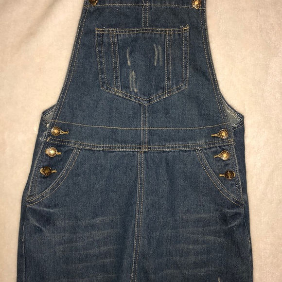 Distressed Bib Overalls - Picture 3 of 9